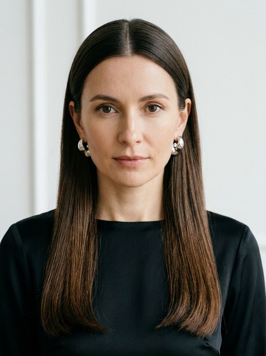 Sleek offene Haare mit Mittelscheitel - Festliche Frisuren lange Haare